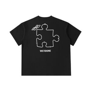 We11done Puzzle Foam Letter Print Short-Sleeved Shirt